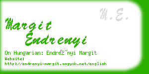 margit endrenyi business card